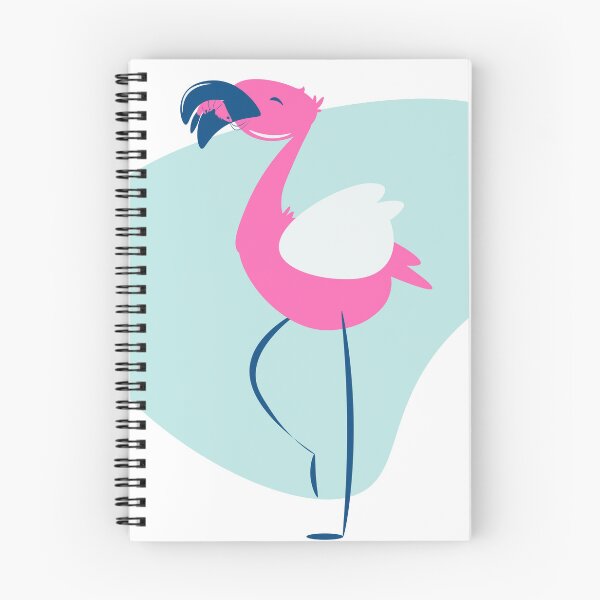 Item preview, Happy Flamingo with a Shrimp designed and sold by calicoproud.