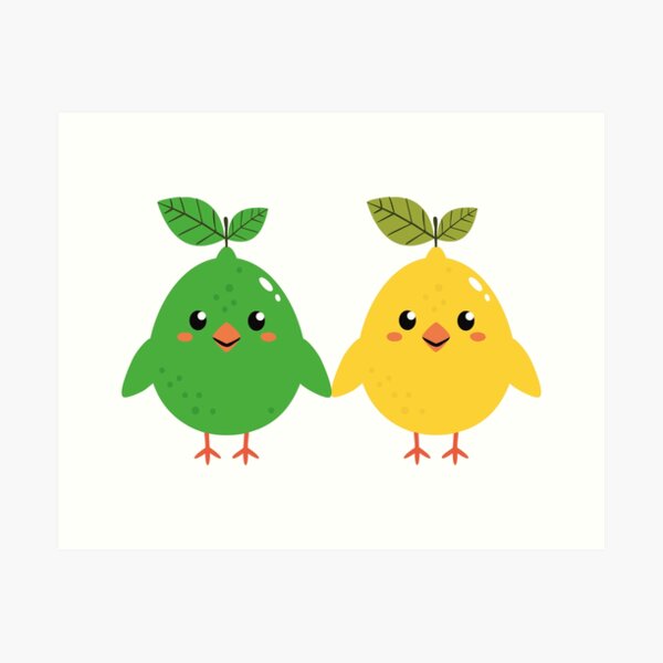 Item preview, lime, lemon chick friends, together forever cute  designed and sold by Eva-Designs-.