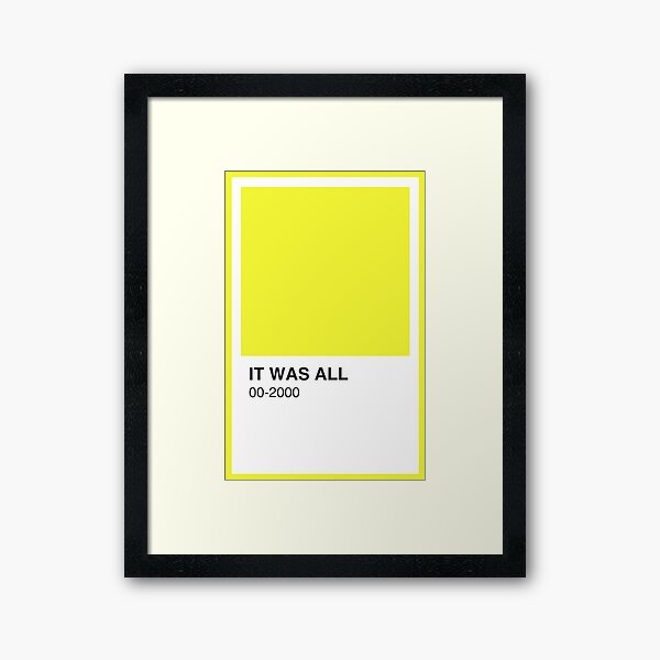 Item preview, Yellow Song Album Colour Swatch - Yellow Border designed and sold by The Colourful Game.