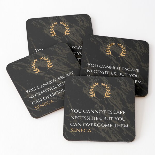 Item preview, Overcoming Necessities - Seneca Stoic Philosophy Quote designed and sold by DoseOPhilosophy.
