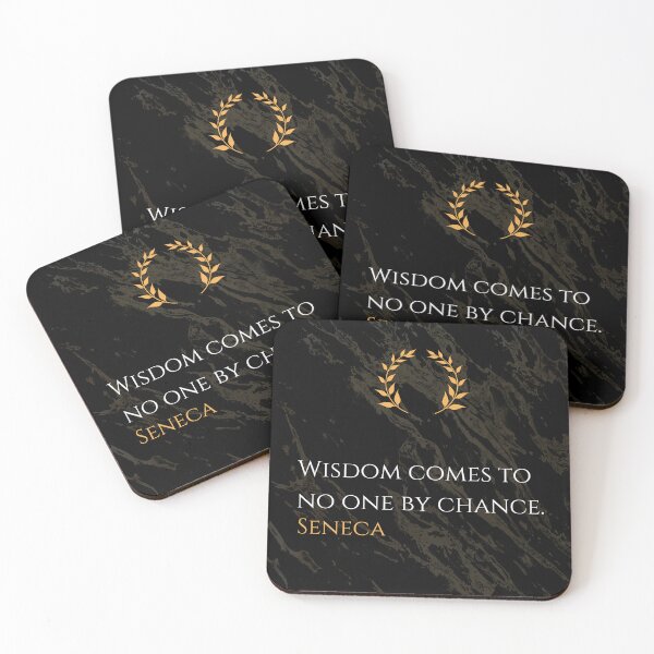 Item preview, Earned Wisdom - Seneca Stoic Philosophy Quote designed and sold by DoseOPhilosophy.