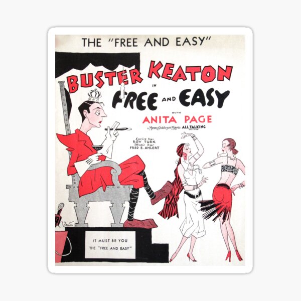 Buster Keaton Free and Easy Sticker