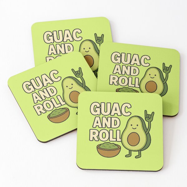 Item preview, Guac and Roll – Avocado Pun Rock with Bowl of Guac designed and sold by Bratak.