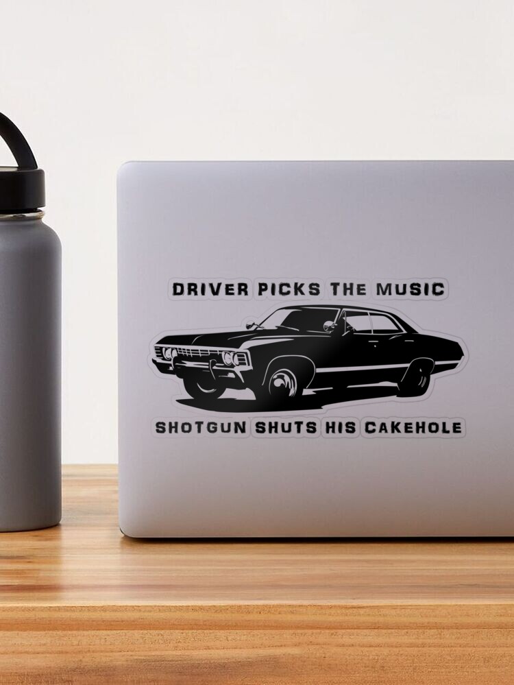 Driver Picks the Music Sticker for Sale by xxBlackRabbitxx