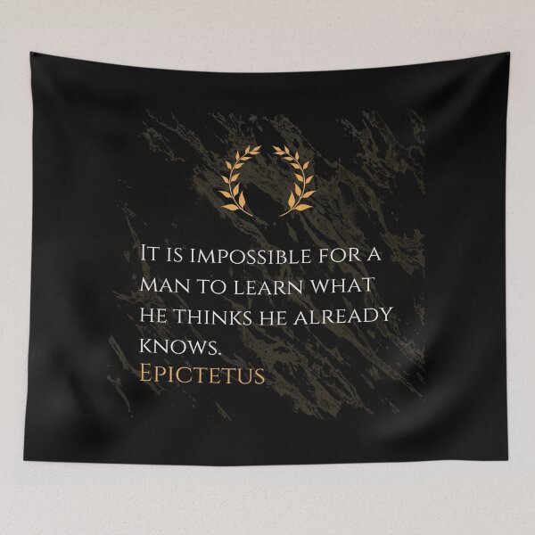 Item preview, The Trap of False Knowledge - Epictetus Stoicism Quote designed and sold by DoseOPhilosophy.