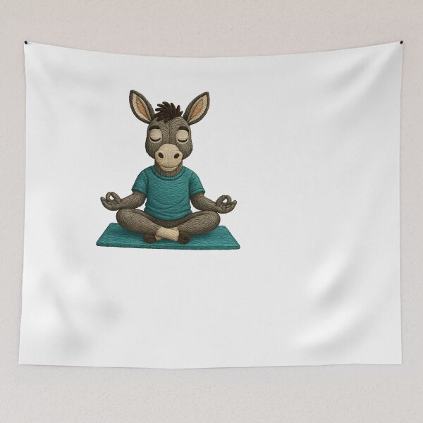 Item preview, Mindful Donkey Embroidered Patch – Centered in the Chaos designed and sold by #Adulting Central.