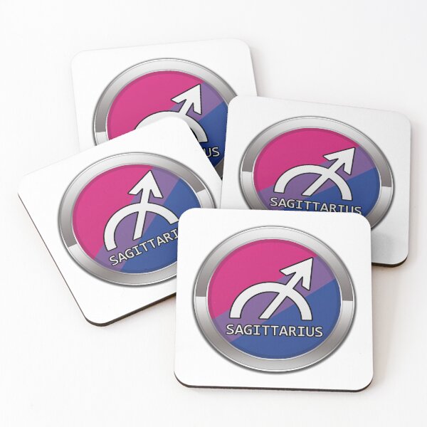 Item preview, Sagittarius Zodiac Symbol in Bisexual Pride Flag Colors Horoscope designed and sold by LiveLoudGraphic.