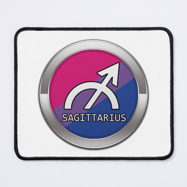 Item preview, Sagittarius Zodiac Symbol in Bisexual Pride Flag Colors Horoscope designed and sold by LiveLoudGraphic.