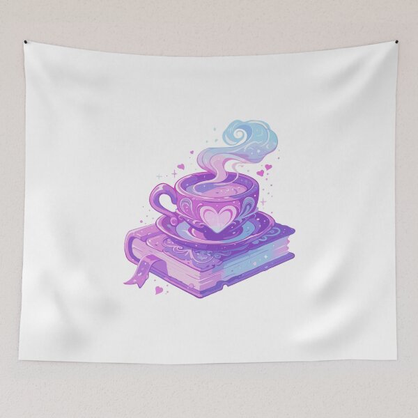 Item preview, spell book and coffee designed and sold by craftyaliens.