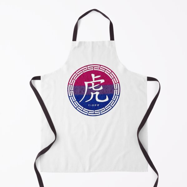 Item preview, Chinese Zodiac Tiger Symbol in Bisexual Pride Flag Colors Horoscope designed and sold by LiveLoudGraphic.