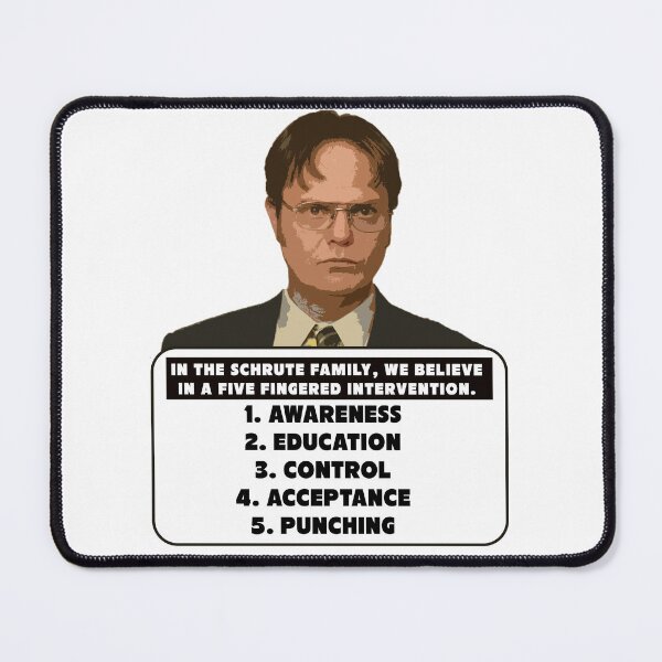 Item preview, Five Finger Awareness Dwight Schrute The Office Design designed and sold by RetroPine.