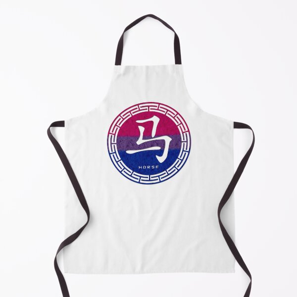 Item preview, Chinese Zodiac Horse Symbol in Bisexual Pride Flag Colors Horoscope designed and sold by LiveLoudGraphic.