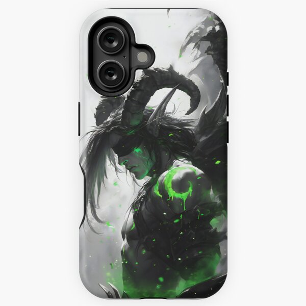 Vista previa del artículo con la obra «Funda para móvil con arte épico de Illidan Stormrage de Warcraft», diseñado y vendido por GeekPlanetary.