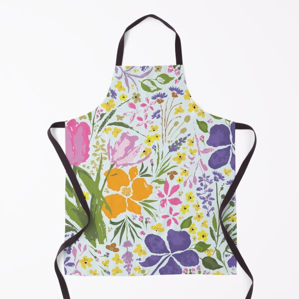 Item preview, Garden Parade Bold Florals on Light Blue designed and sold by Lynne Adams.