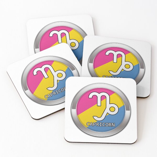 Item preview, Capricorn Zodiac Symbol in Pansexual Pride Flag Colors Horoscope designed and sold by LiveLoudGraphic.
