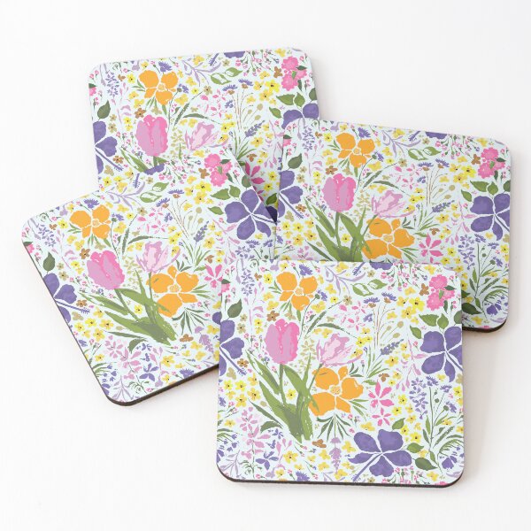 Item preview, Garden Parade Bold Florals on Light Blue designed and sold by Lynne Adams.