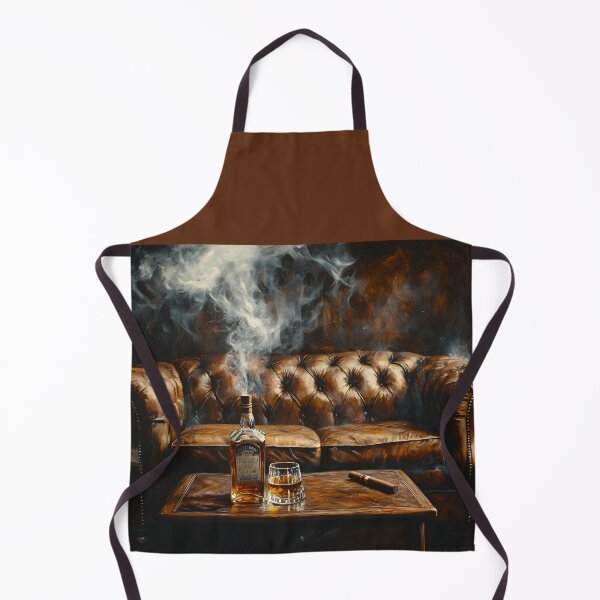 Item preview, Classic Elegance - Whiskey, Cigar, and Smoke in a Luxurious Lounge Setting Abstract Digital AI Art designed and sold by OlfactoART Studio.