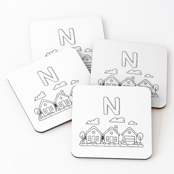 Item preview, An Illustration of letter N stand for Neighbourhood designed and sold by rasagamastore.
