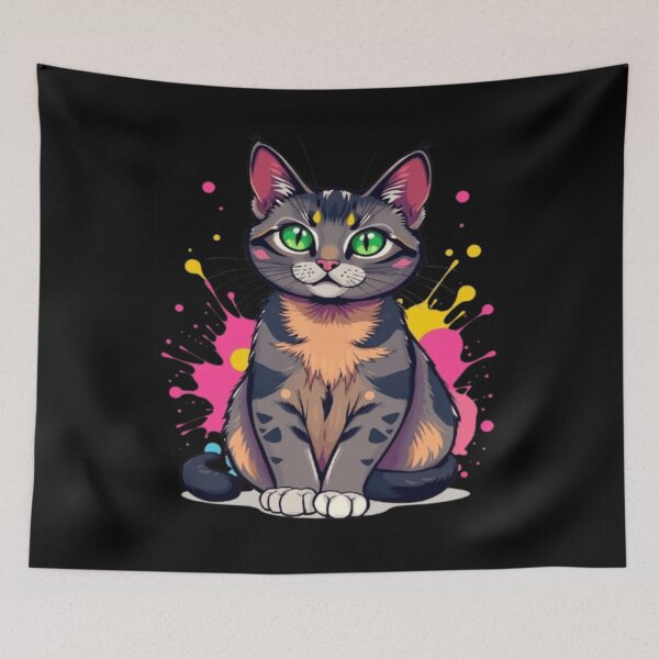 Item preview, Coloring Funny Black Cat Coloring designed and sold by layanshirt.