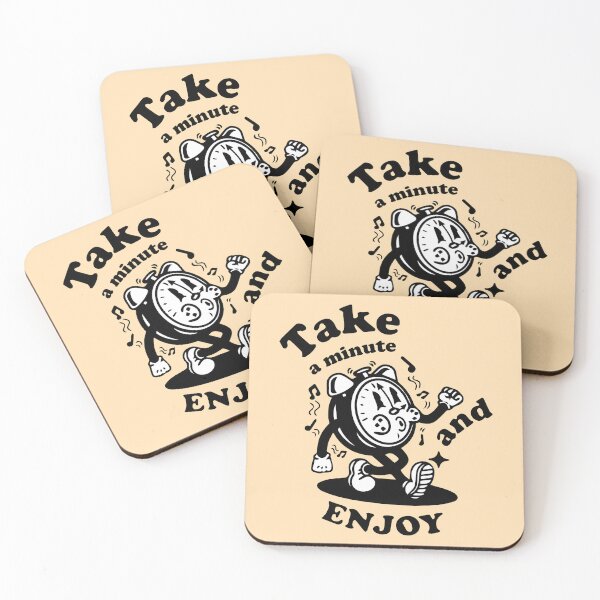 Item preview, Take a Minute and Enjoy - Vintage Clock Cartoon Design designed and sold by -DEEWOLF-.