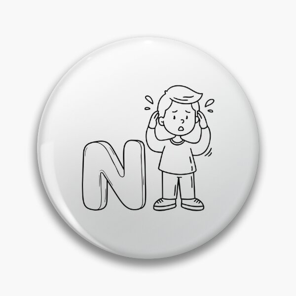 Item preview, An Illustrations of Nervous beside a letter N designed and sold by rasagamastore.