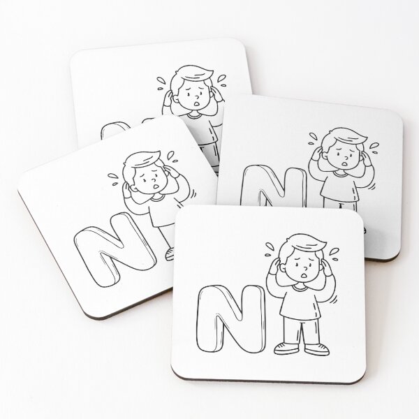 Item preview, An Illustrations of Nervous beside a letter N designed and sold by rasagamastore.
