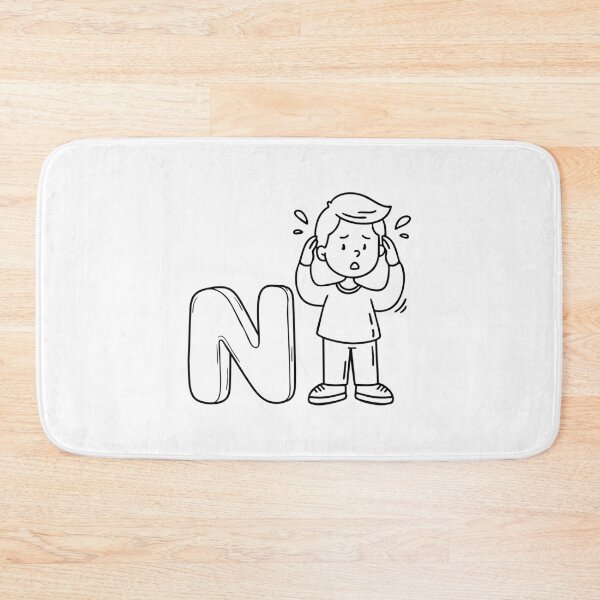 Item preview, An Illustrations of Nervous beside a letter N designed and sold by rasagamastore.