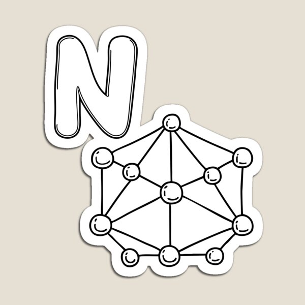 Item preview, An Illustrations of Network beside a letter N designed and sold by rasagamastore.