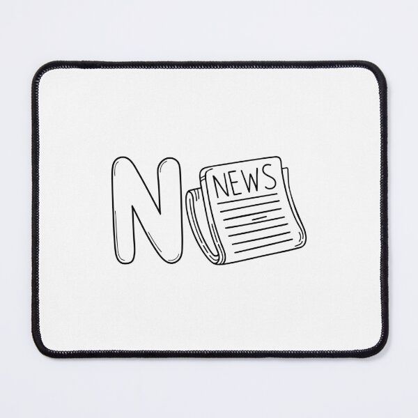 Item preview, An Illustrations of News beside a letter N designed and sold by rasagamastore.
