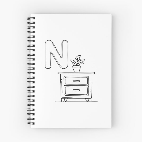 Item preview, An Illustrations of Nightstand beside a letter N designed and sold by rasagamastore.