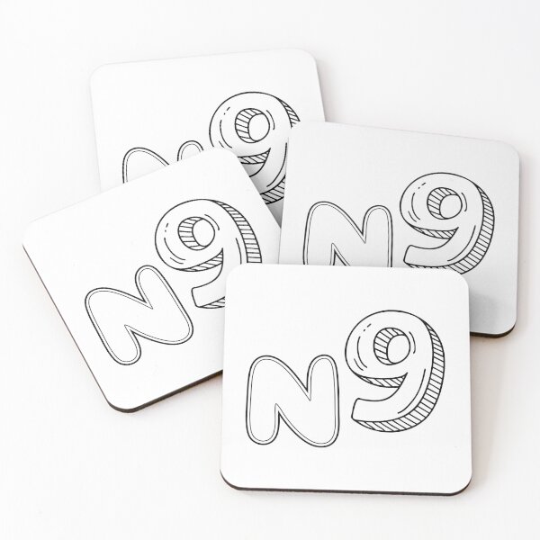 Item preview, An Illustrations of Nine beside a letter N designed and sold by rasagamastore.