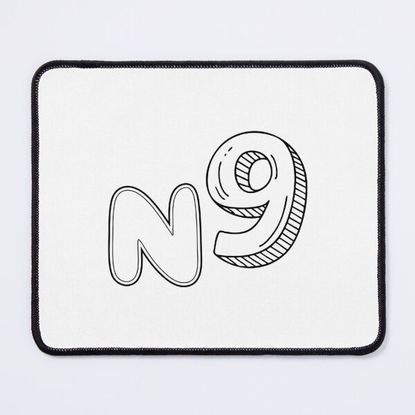 Item preview, An Illustrations of Nine beside a letter N designed and sold by rasagamastore.
