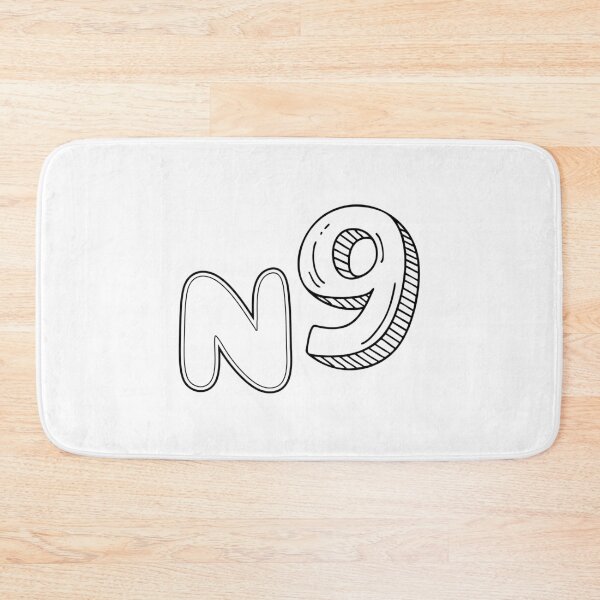 Item preview, An Illustrations of Nine beside a letter N designed and sold by rasagamastore.