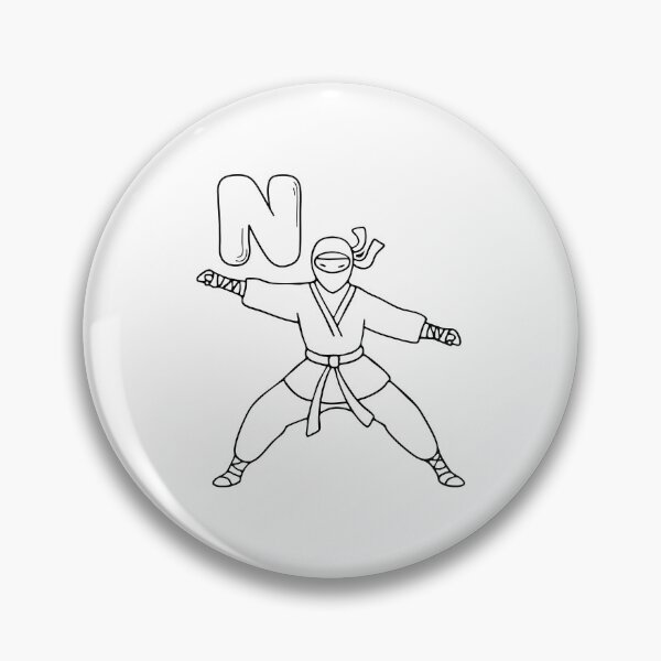 Item preview, An Illustrations of Ninja beside a letter N designed and sold by rasagamastore.