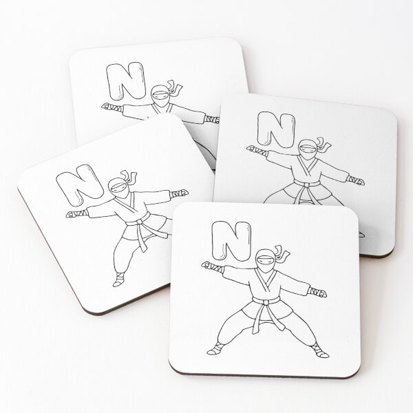 Item preview, An Illustrations of Ninja beside a letter N designed and sold by rasagamastore.