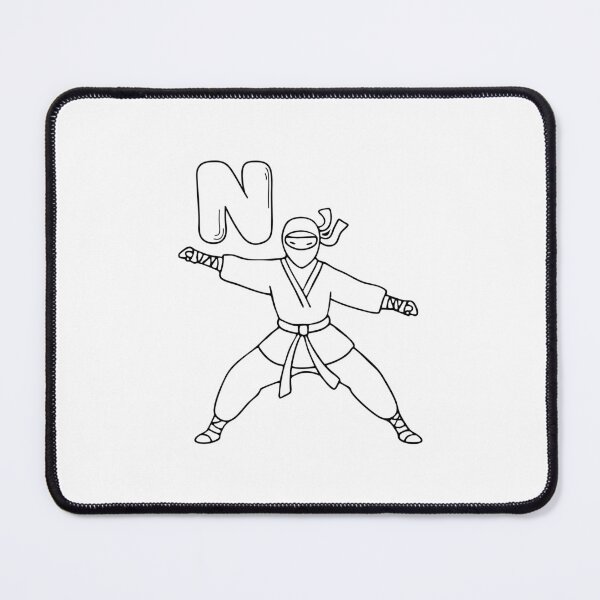 Item preview, An Illustrations of Ninja beside a letter N designed and sold by rasagamastore.