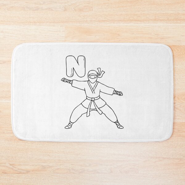 Item preview, An Illustrations of Ninja beside a letter N designed and sold by rasagamastore.