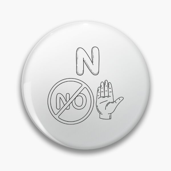 Item preview, An Illustrations of No beside a letter N designed and sold by rasagamastore.