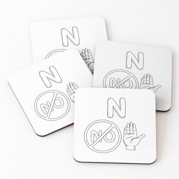 Item preview, An Illustrations of No beside a letter N designed and sold by rasagamastore.