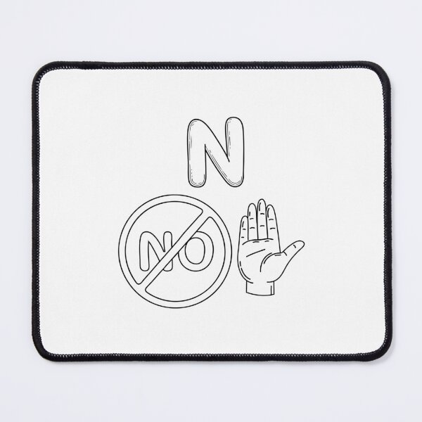 Item preview, An Illustrations of No beside a letter N designed and sold by rasagamastore.