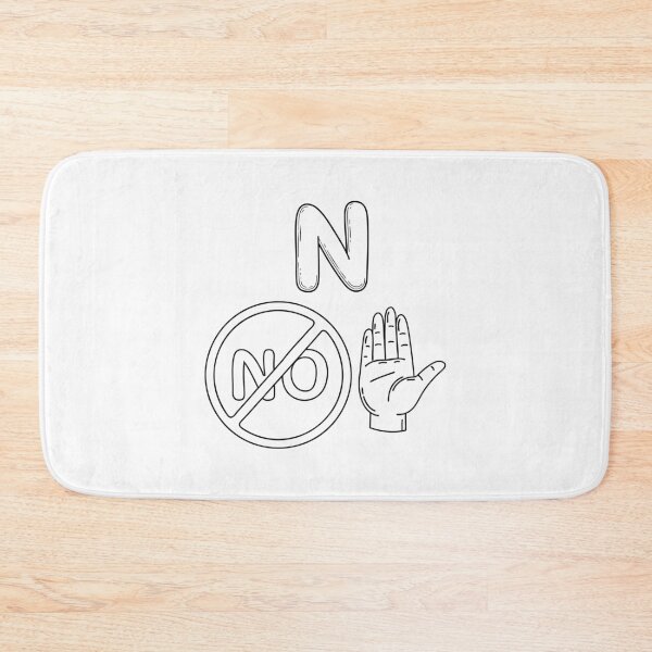 Item preview, An Illustrations of No beside a letter N designed and sold by rasagamastore.