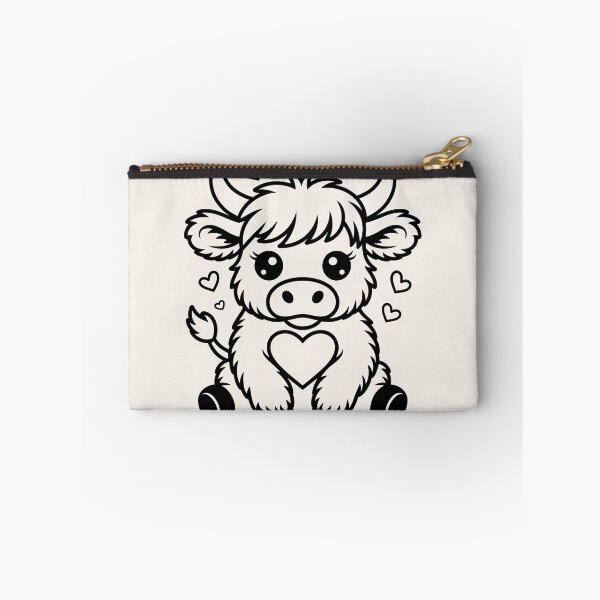 Item preview, Highland Cow with Heart Silhouette designed and sold by theartfulaspie.