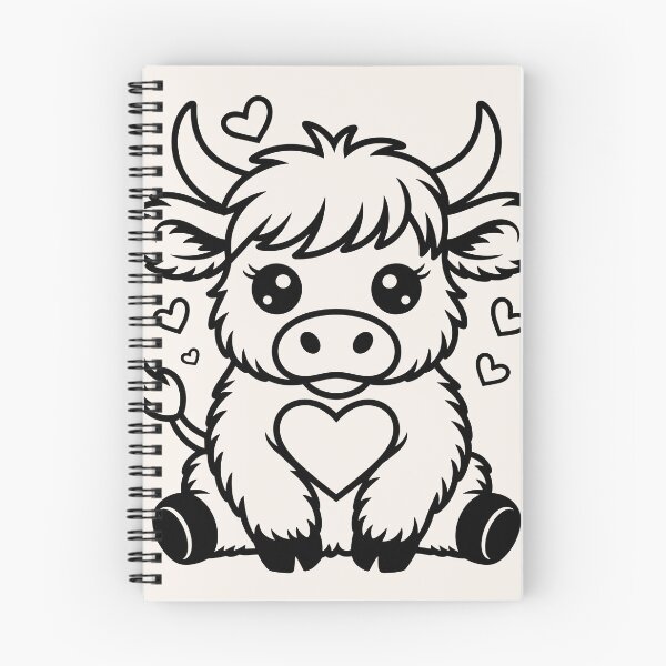 Item preview, Highland Cow with Heart Silhouette designed and sold by theartfulaspie.