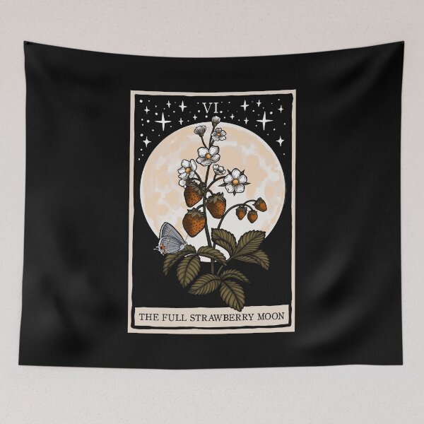 Item preview, The Full Strawberry Moon Tarot Card designed and sold by CattGDesigns.