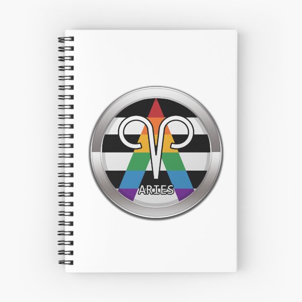 Item preview, Aries Zodiac Symbol in LGBT Ally Pride Flag Colors Horoscope designed and sold by LiveLoudGraphic.