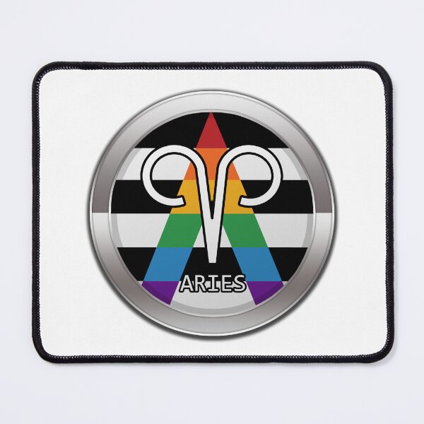 Item preview, Aries Zodiac Symbol in LGBT Ally Pride Flag Colors Horoscope designed and sold by LiveLoudGraphic.