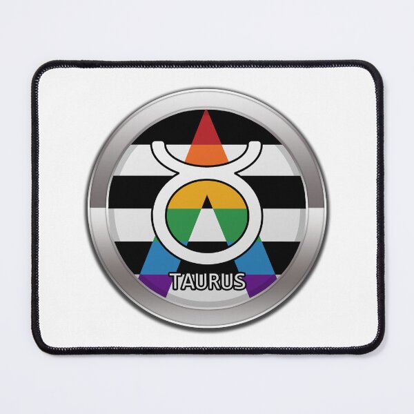 Item preview, Taurus Zodiac Symbol in LGBT Ally Pride Flag Colors Horoscope designed and sold by LiveLoudGraphic.