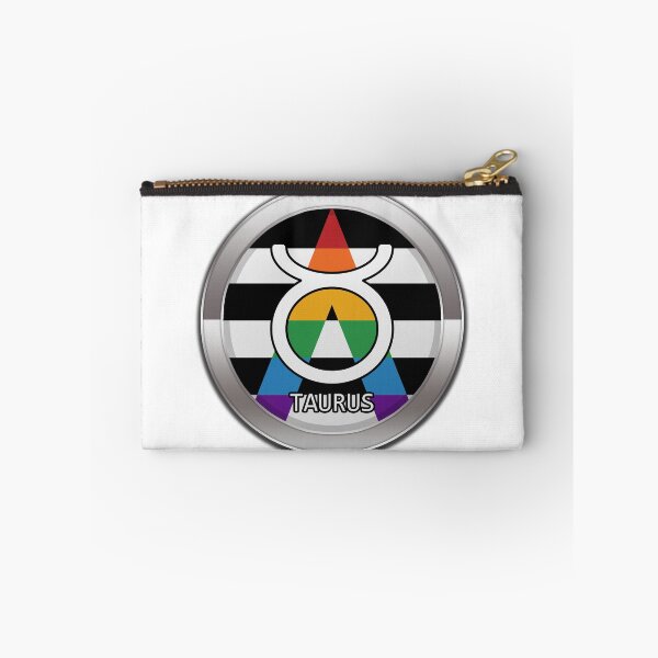 Item preview, Taurus Zodiac Symbol in LGBT Ally Pride Flag Colors Horoscope designed and sold by LiveLoudGraphic.