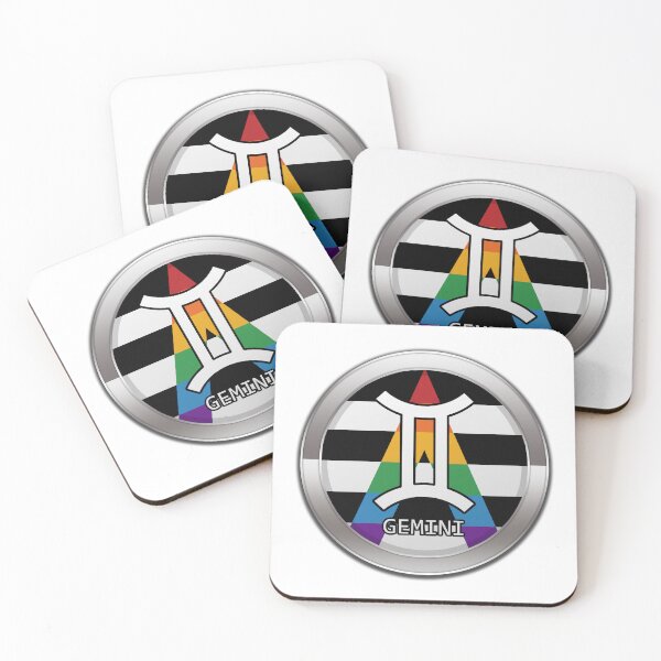 Item preview, Gemini Zodiac Symbol in LGBT Ally Pride Flag Colors Horoscope designed and sold by LiveLoudGraphic.