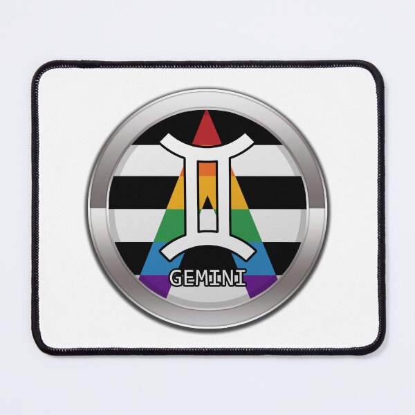 Item preview, Gemini Zodiac Symbol in LGBT Ally Pride Flag Colors Horoscope designed and sold by LiveLoudGraphic.